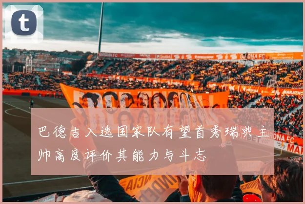巴德吉入选国家队有望首秀瑞典主帅高度评价其能力与斗志